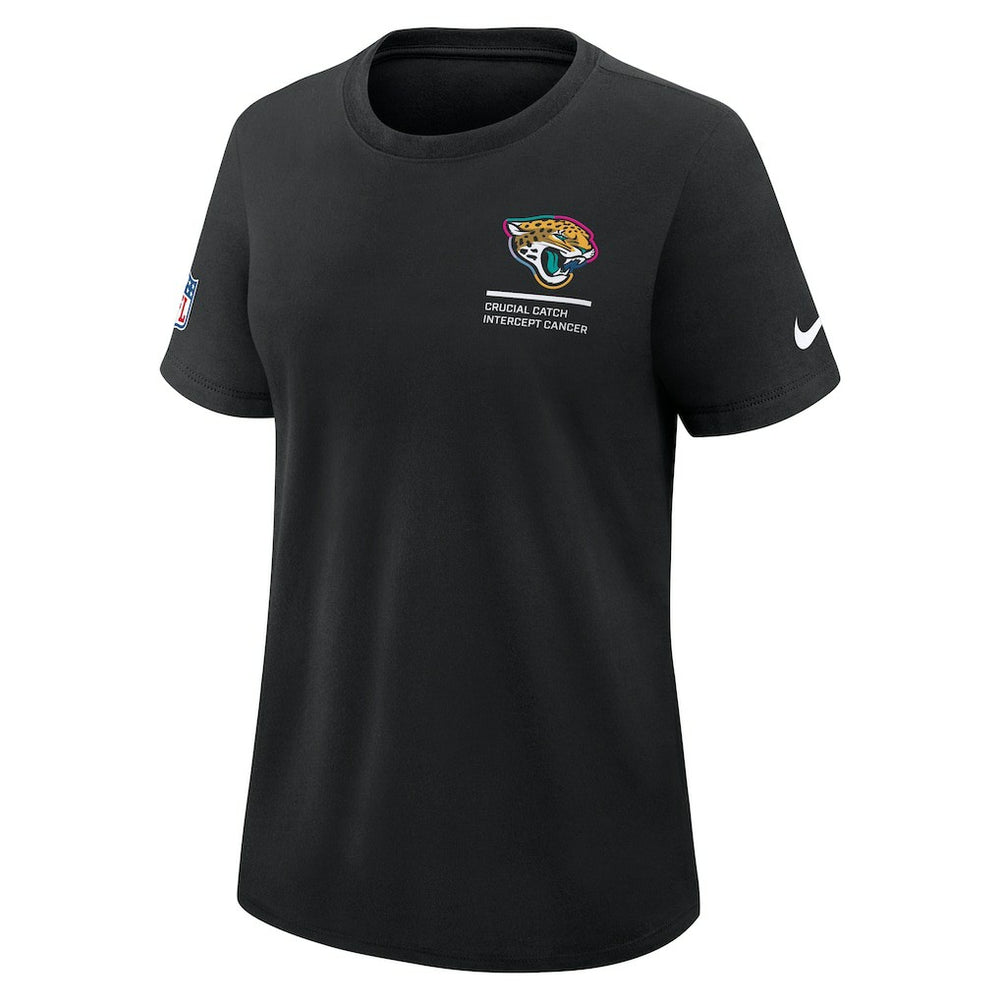 Jacksonville Jaguars Women's 2025 NFL Crucial Catch Tri-Blend Dri-FIT T-Shirt Black | Nike for Sale