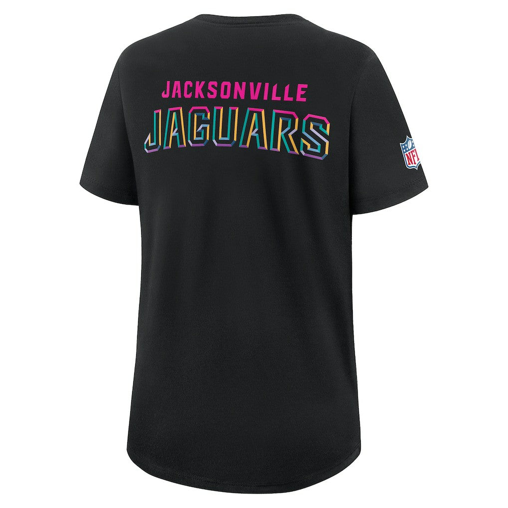 Jacksonville Jaguars Women's 2025 NFL Crucial Catch Tri-Blend Dri-FIT T-Shirt Black | Nike for Sale