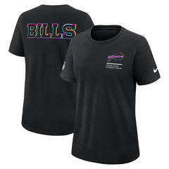 Buffalo Bills Women's 2025 NFL Crucial Catch Tri-Blend Dri-FIT T-Shirt Black | Nike for Sale