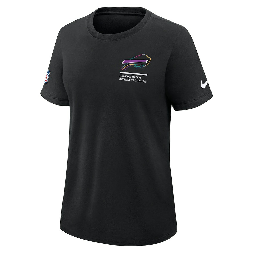 Buffalo Bills Women's 2025 NFL Crucial Catch Tri-Blend Dri-FIT T-Shirt Black | Nike for Sale