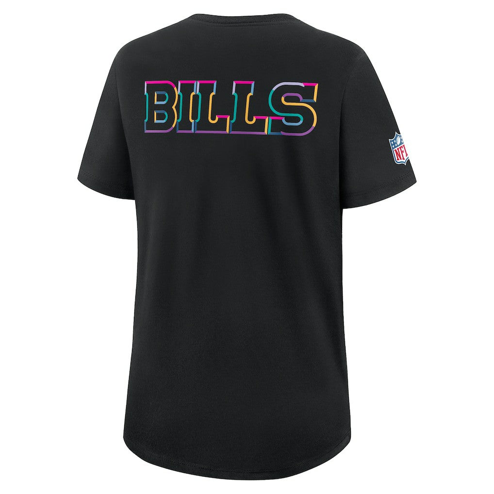 Buffalo Bills Women's 2025 NFL Crucial Catch Tri-Blend Dri-FIT T-Shirt Black | Nike for Sale
