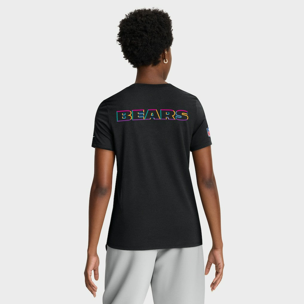 Chicago Bears Women's 2025 NFL Crucial Catch Tri-Blend Dri-FIT T-Shirt Black | Nike for Sale