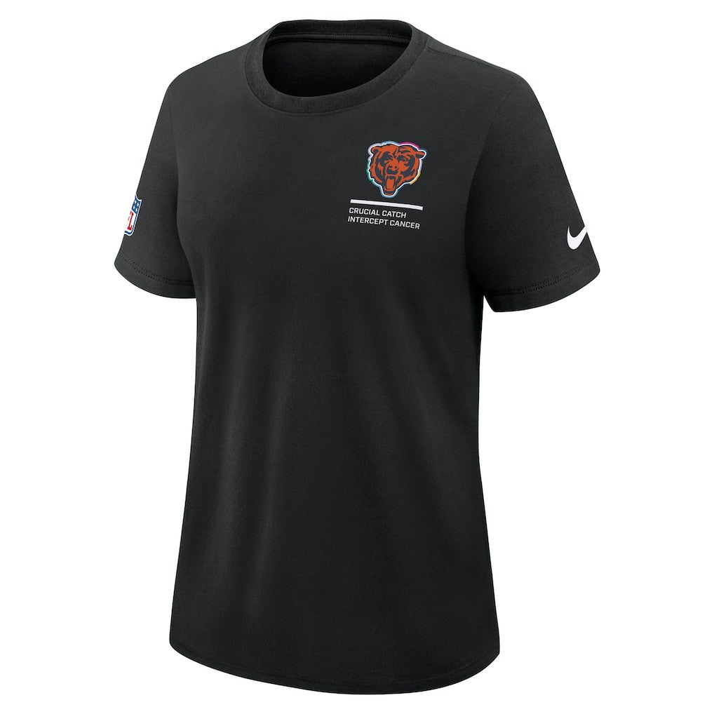 Chicago Bears Women's 2025 NFL Crucial Catch Tri-Blend Dri-FIT T-Shirt Black | Nike for Sale