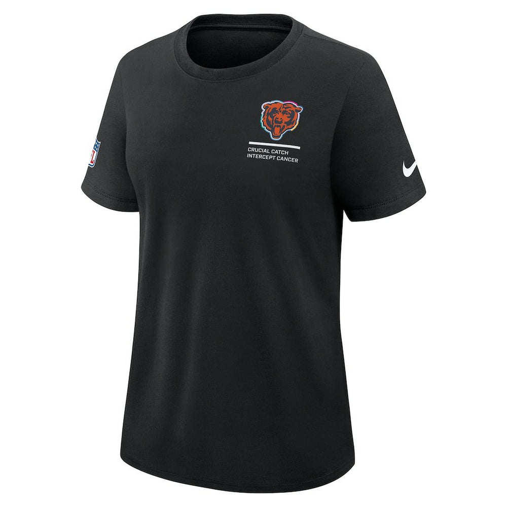 Chicago Bears Women's 2025 NFL Crucial Catch Tri-Blend Dri-FIT T-Shirt Black | Nike for Sale