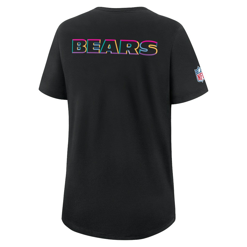 Chicago Bears Women's 2025 NFL Crucial Catch Tri-Blend Dri-FIT T-Shirt Black | Nike for Sale