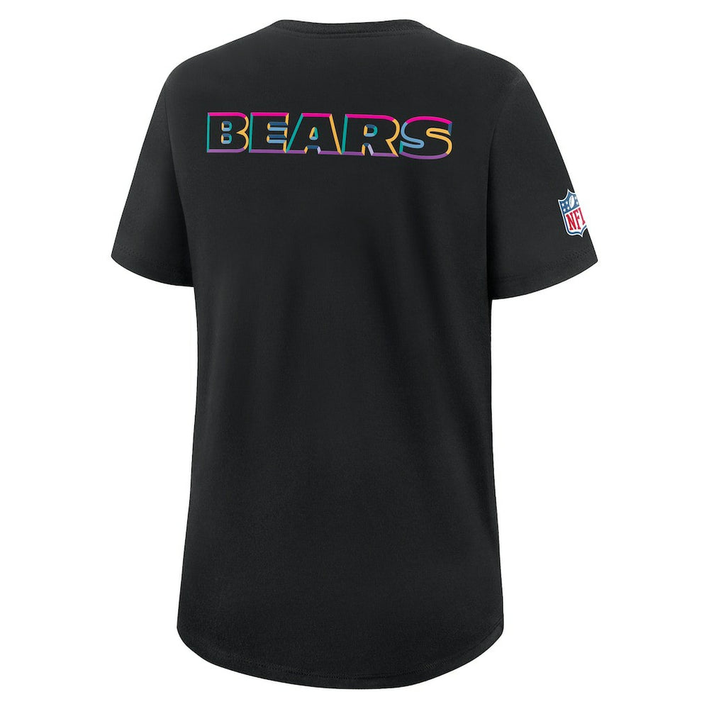 Chicago Bears Women's 2025 NFL Crucial Catch Tri-Blend Dri-FIT T-Shirt Black | Nike for Sale