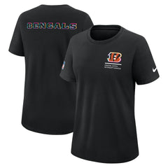 Cincinnati Bengals Women's 2025 NFL Crucial Catch Tri-Blend Dri-FIT T-Shirt Black | Nike for Sale