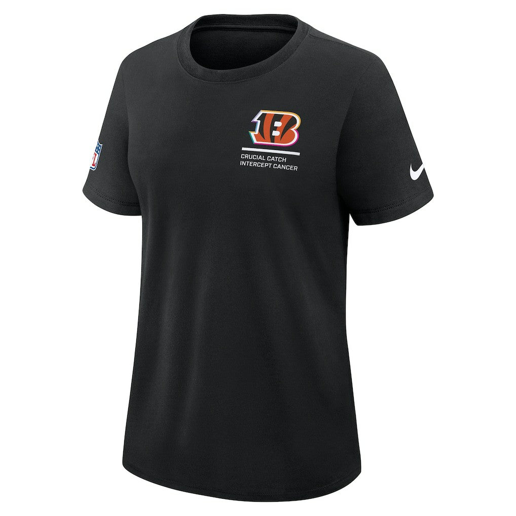 Cincinnati Bengals Women's 2025 NFL Crucial Catch Tri-Blend Dri-FIT T-Shirt Black | Nike for Sale