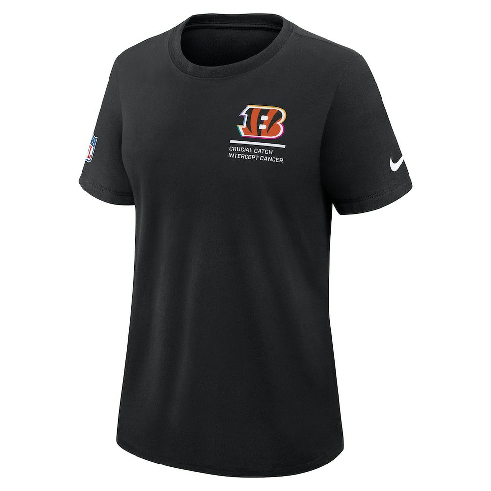 Cincinnati Bengals Women's 2025 NFL Crucial Catch Tri-Blend Dri-FIT T-Shirt Black | Nike for Sale