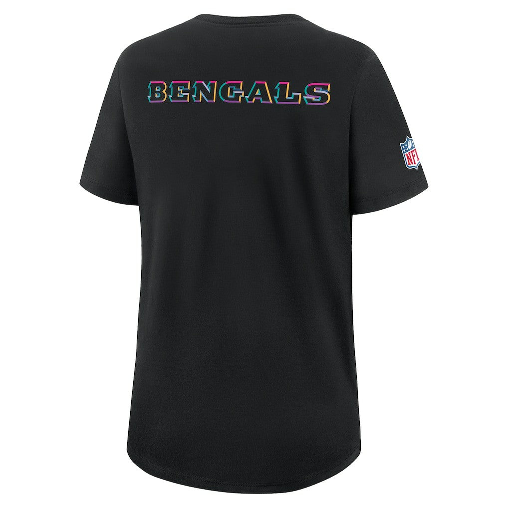 Cincinnati Bengals Women's 2025 NFL Crucial Catch Tri-Blend Dri-FIT T-Shirt Black | Nike for Sale