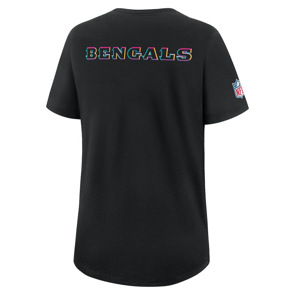 Cincinnati Bengals Women's 2025 NFL Crucial Catch Tri-Blend Dri-FIT T-Shirt Black | Nike for Sale