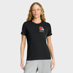 Cleveland Browns Women's 2025 NFL Crucial Catch Tri-Blend Dri-FIT T-Shirt Black | Nike for Sale