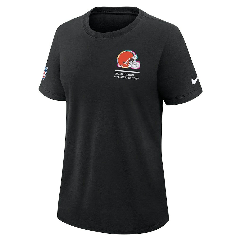 Cleveland Browns Women's 2025 NFL Crucial Catch Tri-Blend Dri-FIT T-Shirt Black | Nike for Sale