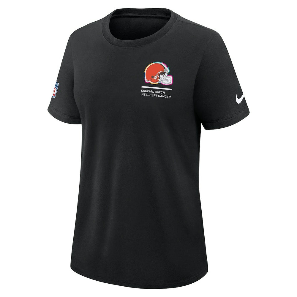 Cleveland Browns Women's 2025 NFL Crucial Catch Tri-Blend Dri-FIT T-Shirt Black | Nike for Sale