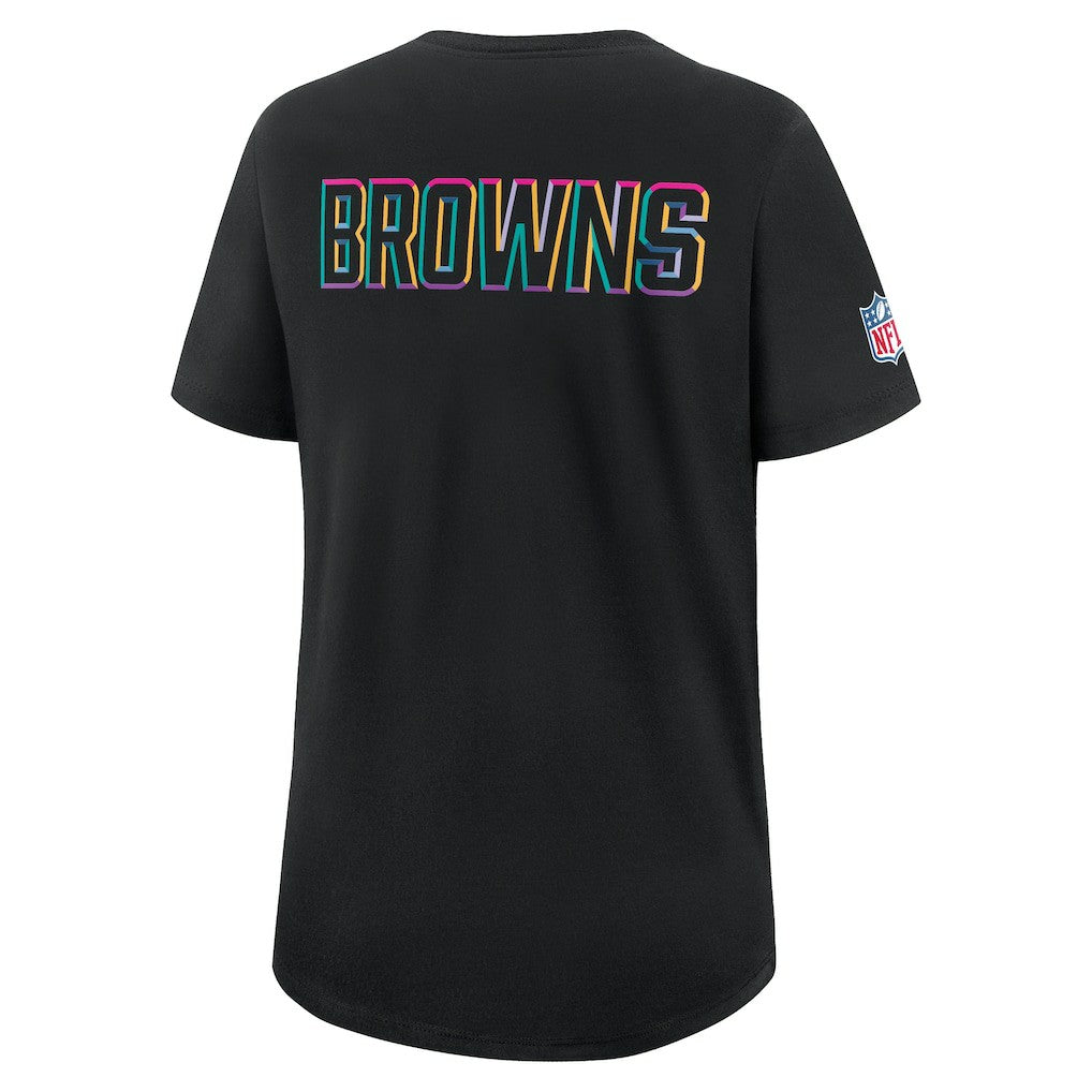 Cleveland Browns Women's 2025 NFL Crucial Catch Tri-Blend Dri-FIT T-Shirt Black | Nike for Sale