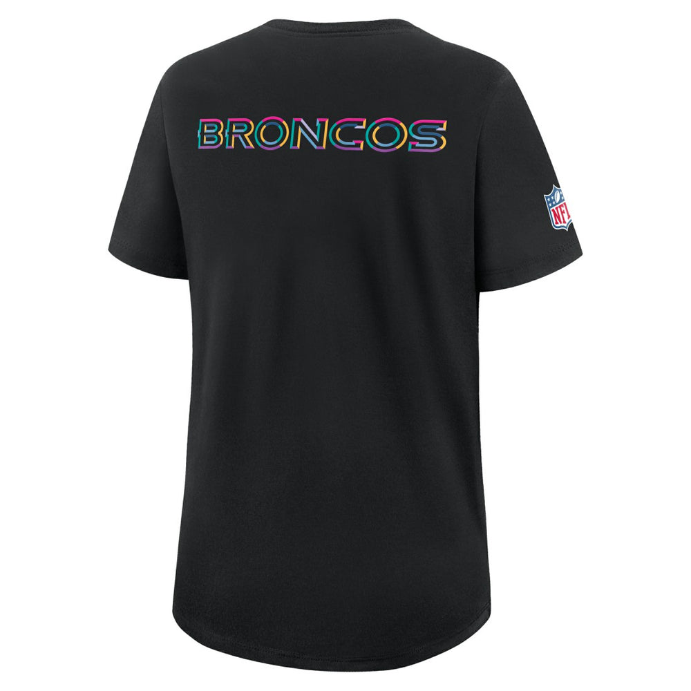 Denver Broncos Women's 2025 NFL Crucial Catch Tri-Blend Dri-FIT T-Shirt Black | Nike for Sale