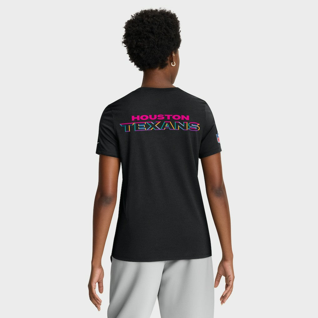 Houston Texans Women's 2025 NFL Crucial Catch Tri-Blend Dri-FIT T-Shirt Black | Nike for Sale