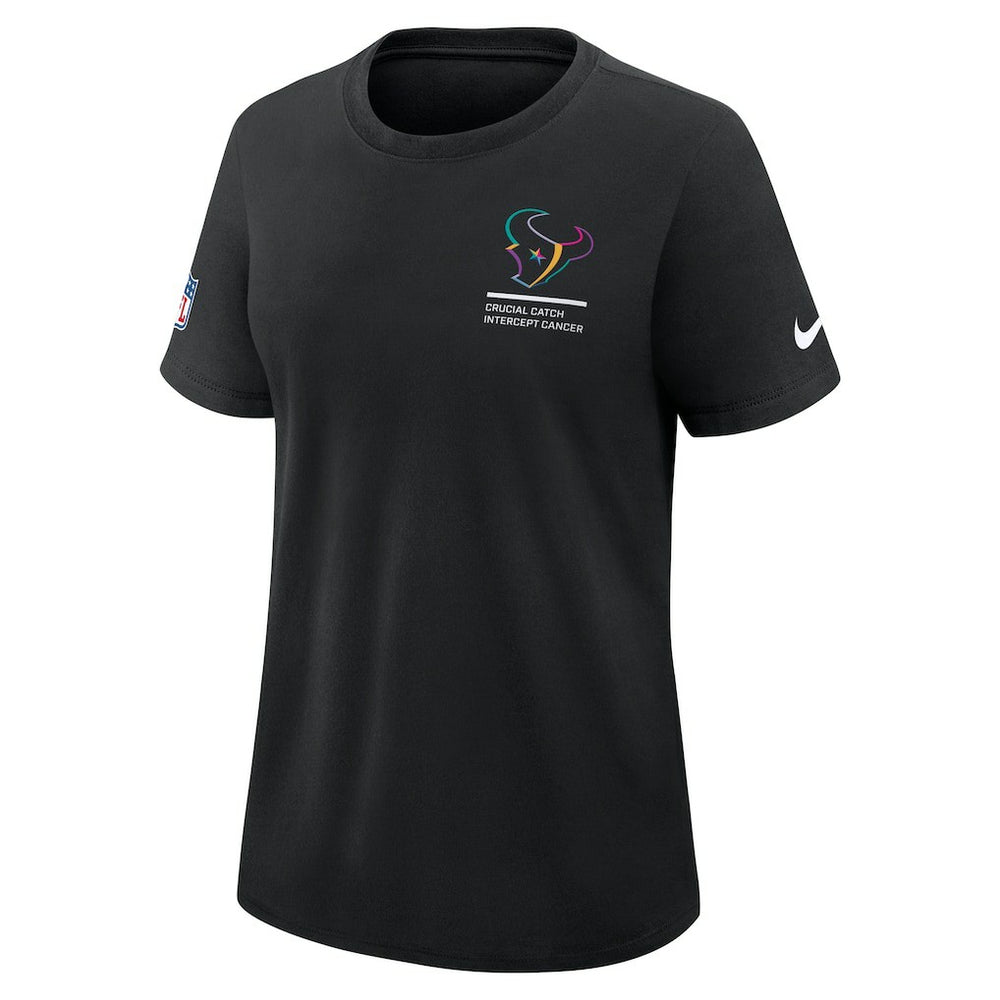 Houston Texans Women's 2025 NFL Crucial Catch Tri-Blend Dri-FIT T-Shirt Black | Nike for Sale