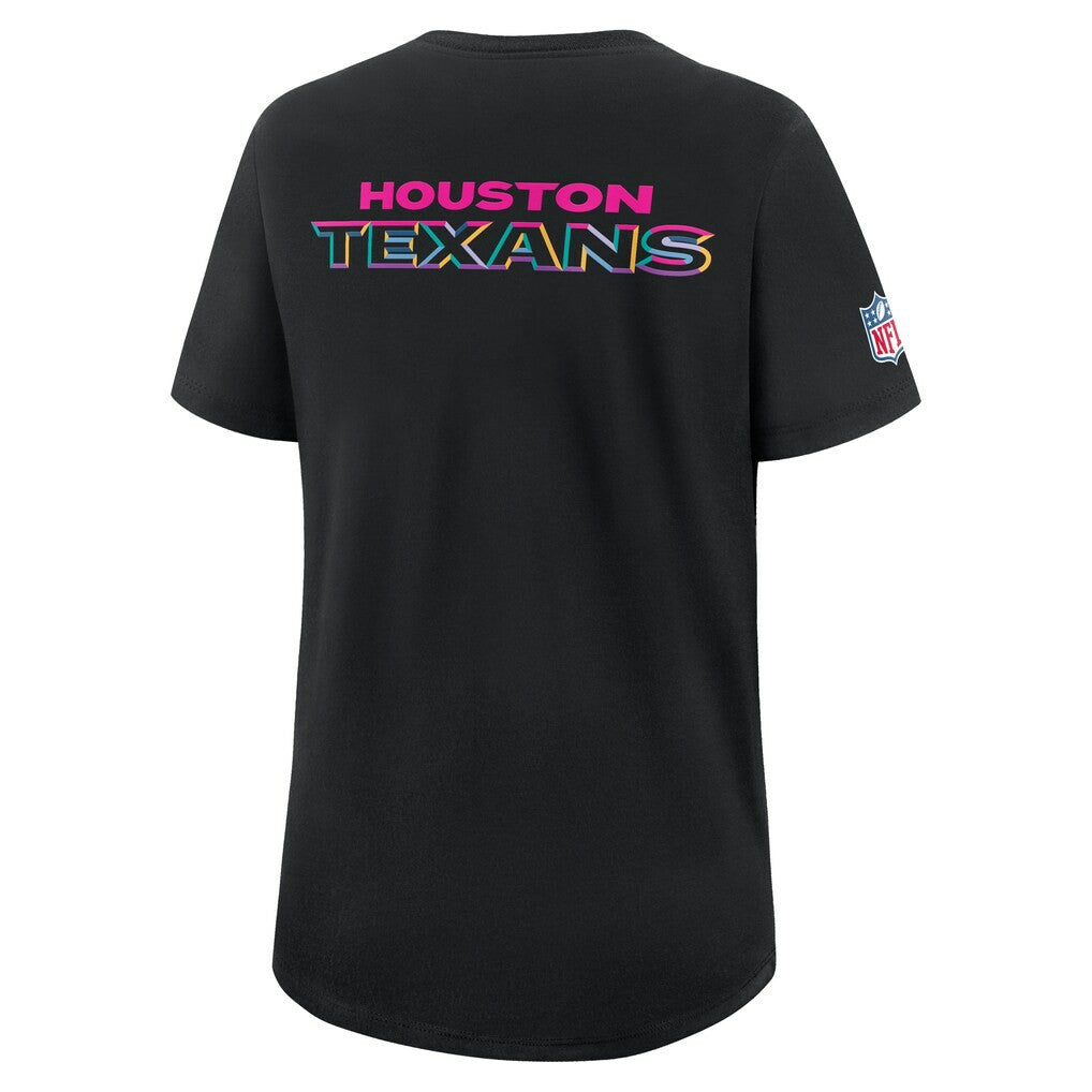 Houston Texans Women's 2025 NFL Crucial Catch Tri-Blend Dri-FIT T-Shirt Black | Nike for Sale
