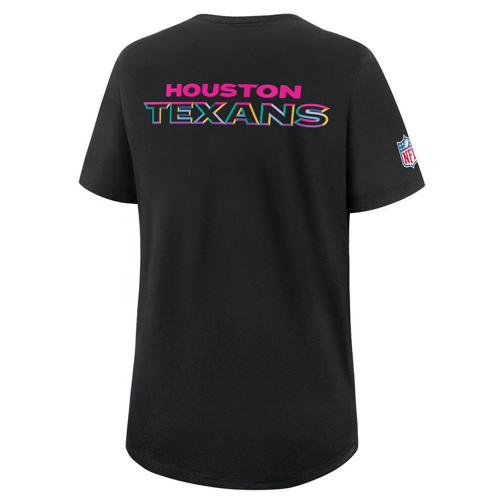 Houston Texans Women's 2025 NFL Crucial Catch Tri-Blend Dri-FIT T-Shirt Black | Nike for Sale