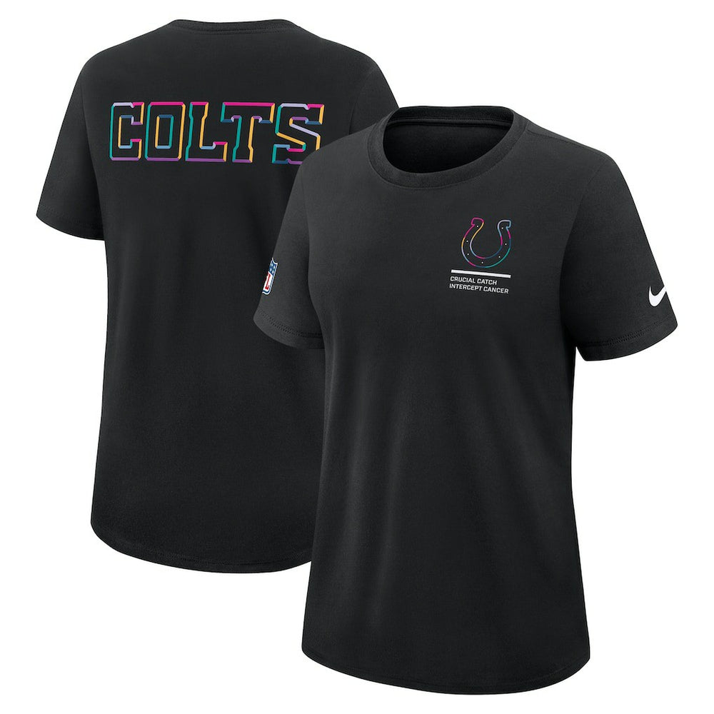 Indianapolis Colts Women's 2025 NFL Crucial Catch Tri-Blend Dri-FIT T-Shirt Black | Nike for Sale