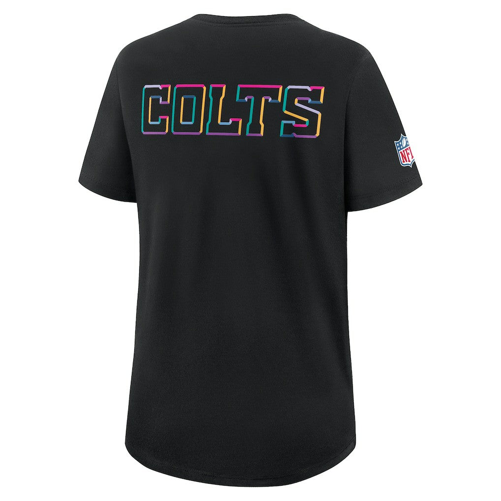 Indianapolis Colts Women's 2025 NFL Crucial Catch Tri-Blend Dri-FIT T-Shirt Black | Nike for Sale