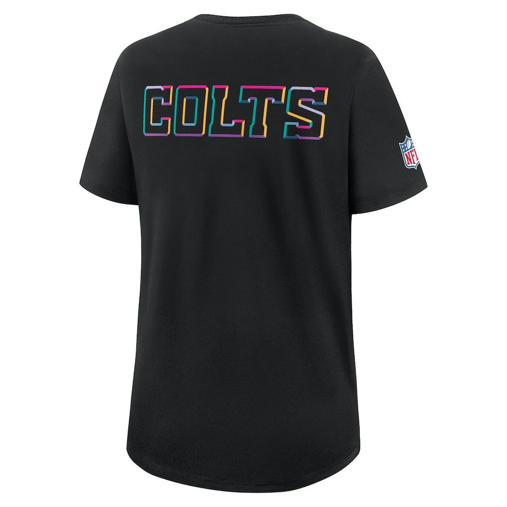 Indianapolis Colts Women's 2025 NFL Crucial Catch Tri-Blend Dri-FIT T-Shirt Black | Nike for Sale