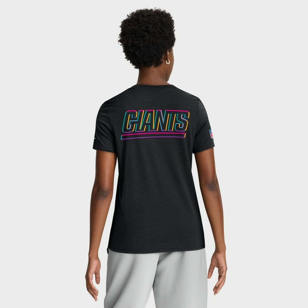 New York Giants Women's 2025 NFL Crucial Catch Tri-Blend Dri-FIT T-Shirt Black | Nike for Sale