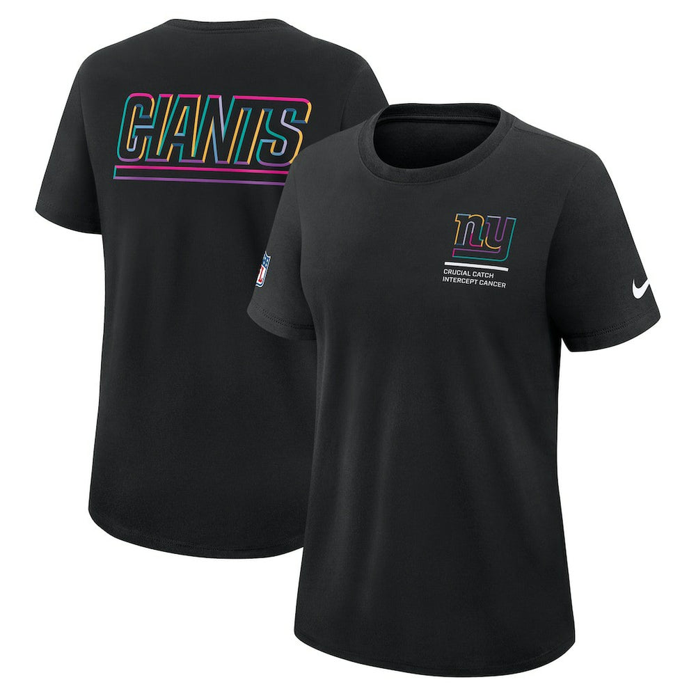 New York Giants Women's 2025 NFL Crucial Catch Tri-Blend Dri-FIT T-Shirt Black | Nike for Sale