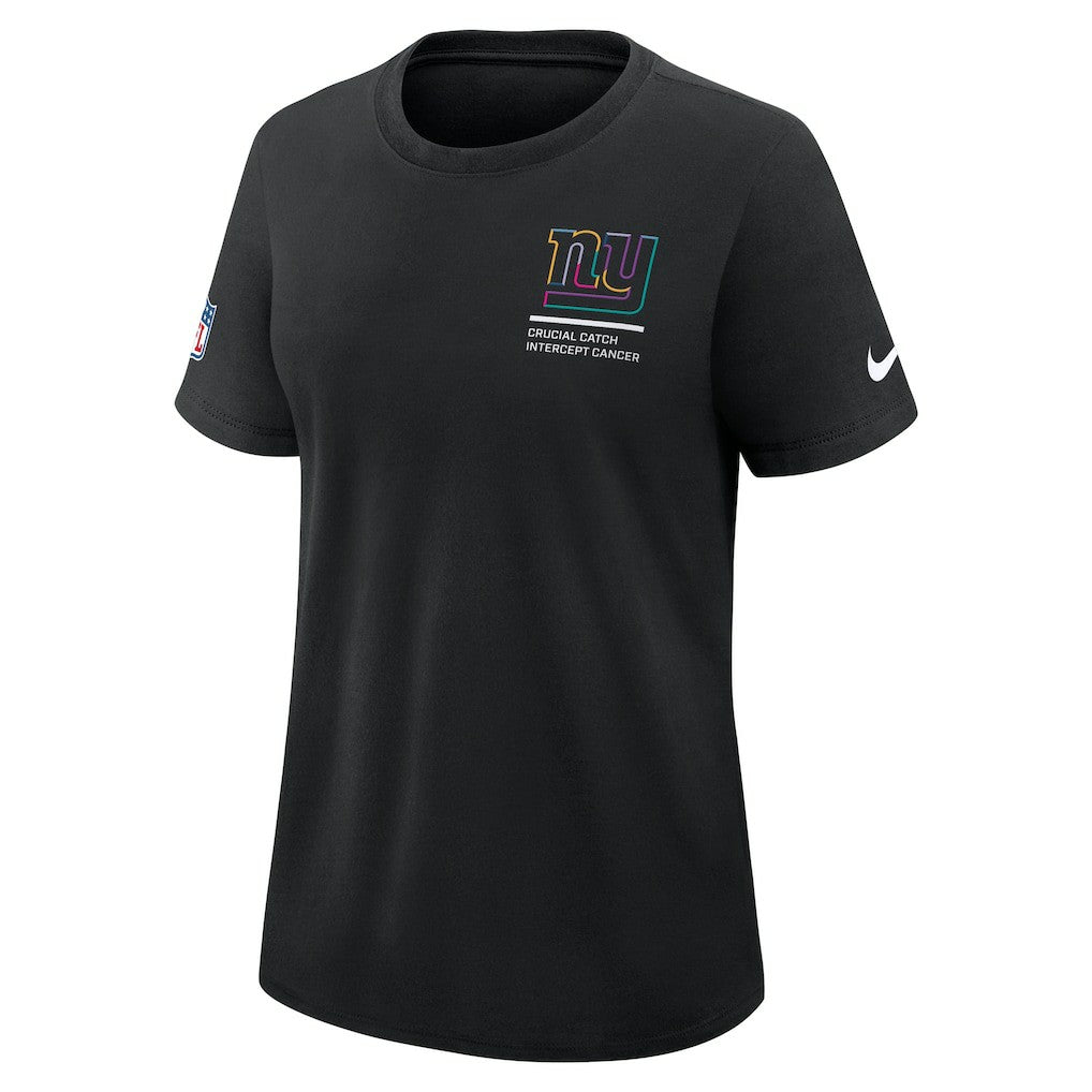 New York Giants Women's 2025 NFL Crucial Catch Tri-Blend Dri-FIT T-Shirt Black | Nike for Sale