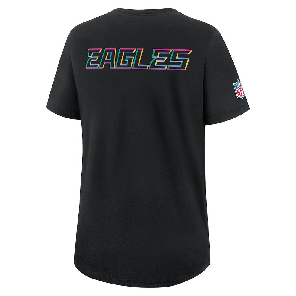 Philadelphia Eagles Women's 2025 NFL Crucial Catch Tri-Blend Dri-FIT T-Shirt Black | Nike for Sale