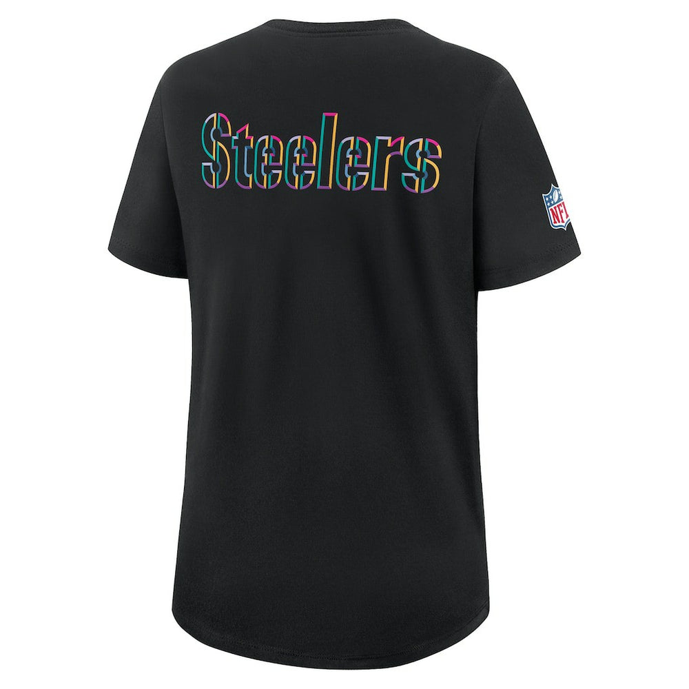 Pittsburgh Steelers Women's 2025 NFL Crucial Catch Tri-Blend Dri-FIT T-Shirt Black | Nike for Sale