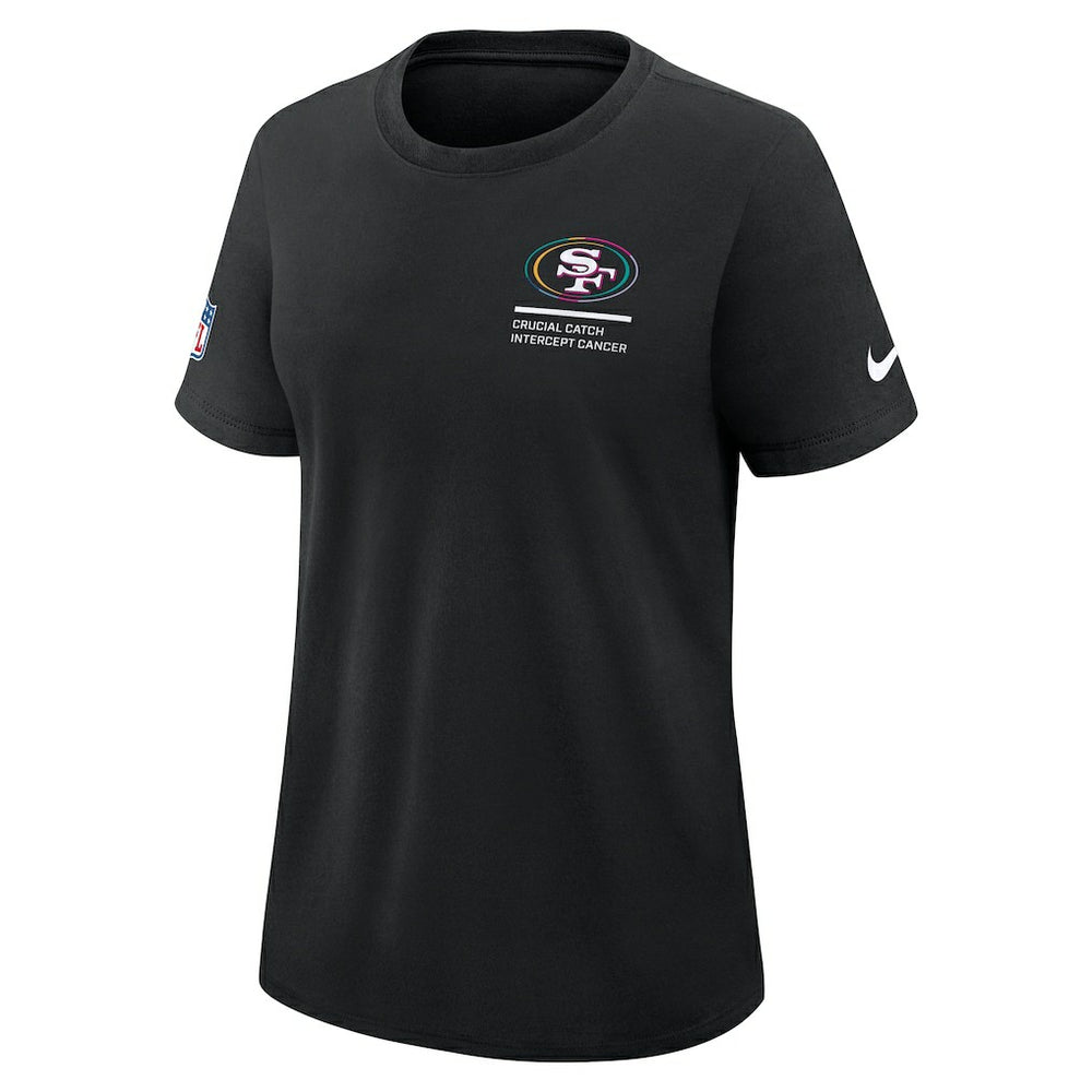 San Francisco 49ers Women's 2025 NFL Crucial Catch Tri-Blend Dri-FIT T-Shirt Black | Nike for Sale