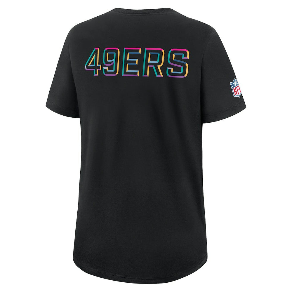 San Francisco 49ers Women's 2025 NFL Crucial Catch Tri-Blend Dri-FIT T-Shirt Black | Nike for Sale