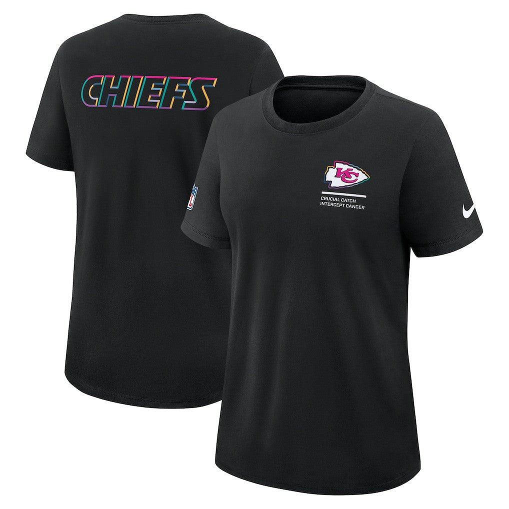 Kansas City Chiefs Women's 2025 NFL Crucial Catch Tri-Blend Dri-FIT T-Shirt Black | Nike for Sale