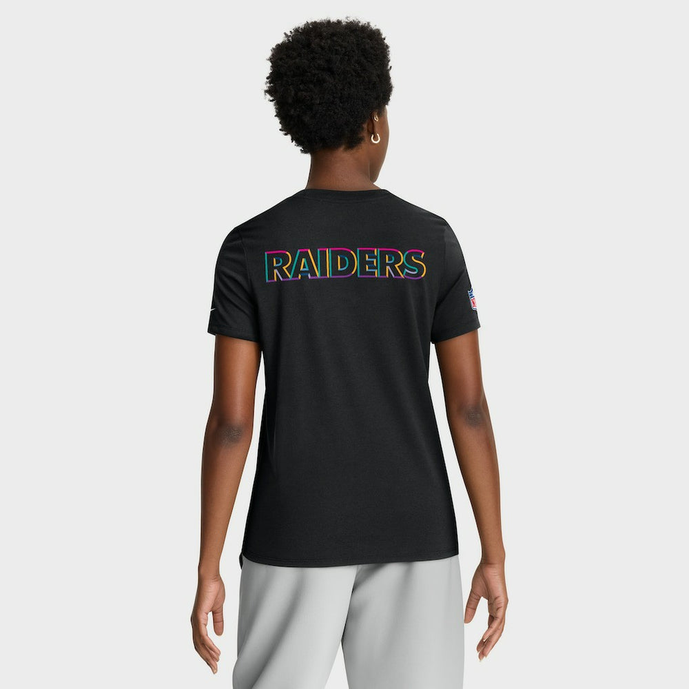 Las Vegas Raiders Women's 2025 NFL Crucial Catch Tri-Blend Dri-FIT T-Shirt Black | Nike for Sale