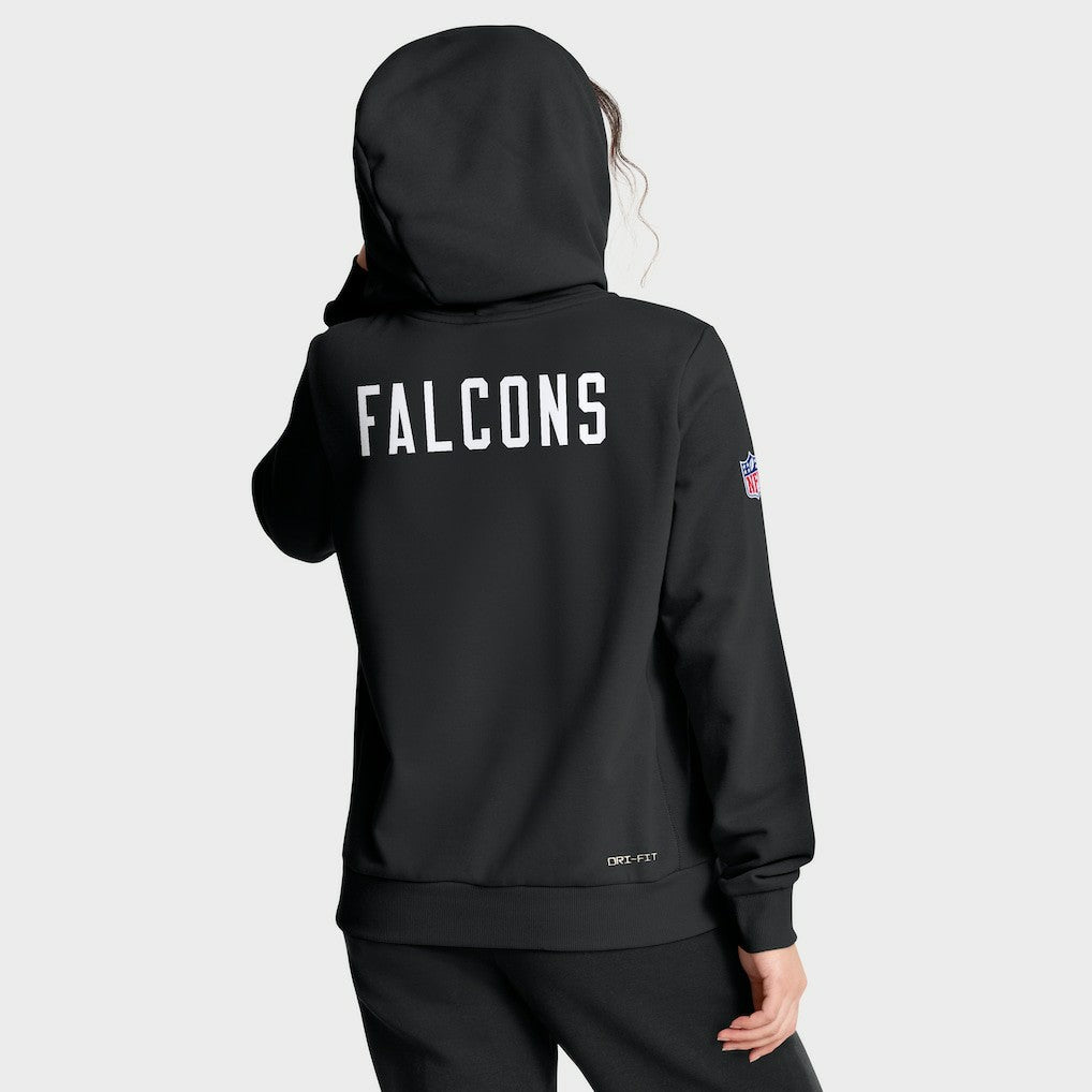 Atlanta Falcons Women's Throwback Sideline Standard Issue Dri-FIT Hoodie Black | Nike for Sale