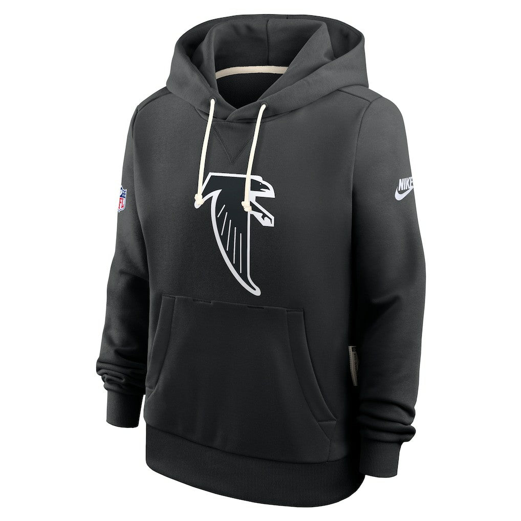 Atlanta Falcons Women's Throwback Sideline Standard Issue Dri-FIT Hoodie Black | Nike for Sale