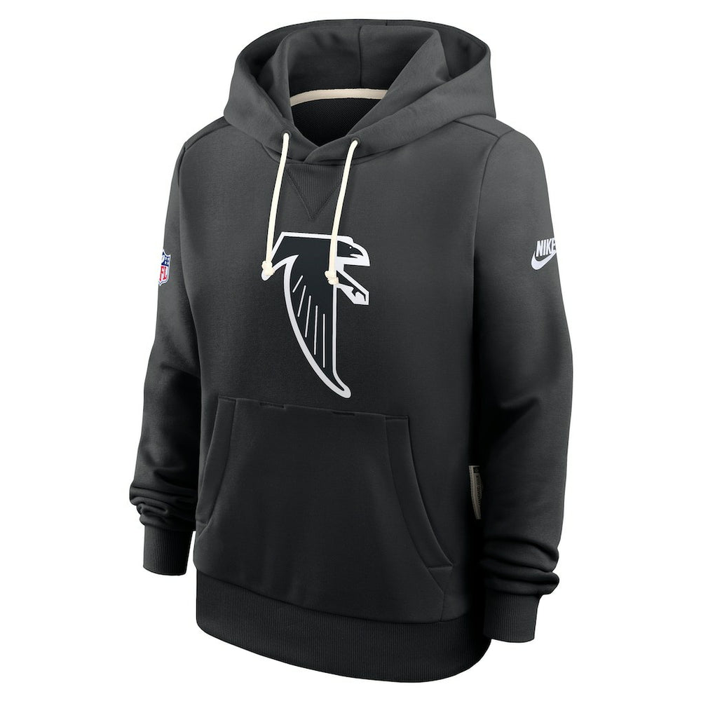 Atlanta Falcons Women's Throwback Sideline Standard Issue Dri-FIT Hoodie Black | Nike for Sale