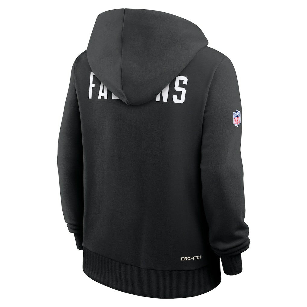 Atlanta Falcons Women's Throwback Sideline Standard Issue Dri-FIT Hoodie Black | Nike for Sale