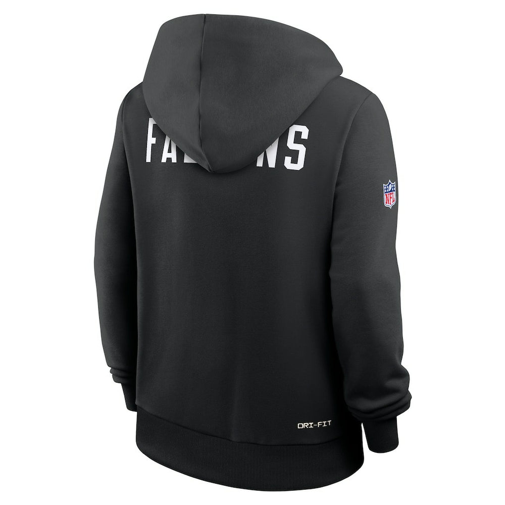 Atlanta Falcons Women's Throwback Sideline Standard Issue Dri-FIT Hoodie Black | Nike for Sale