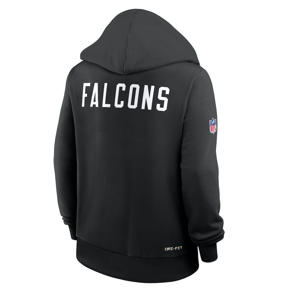 Atlanta Falcons Women's Throwback Sideline Standard Issue Dri-FIT Hoodie Black | Nike for Sale