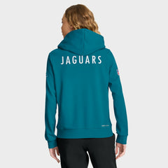 Jacksonville Jaguars Women's Throwback Sideline Standard Issue Dri-FIT Hoodie Teal | Nike for Sale