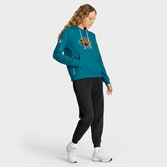 Jacksonville Jaguars Women's Throwback Sideline Standard Issue Dri-FIT Hoodie Teal | Nike for Sale