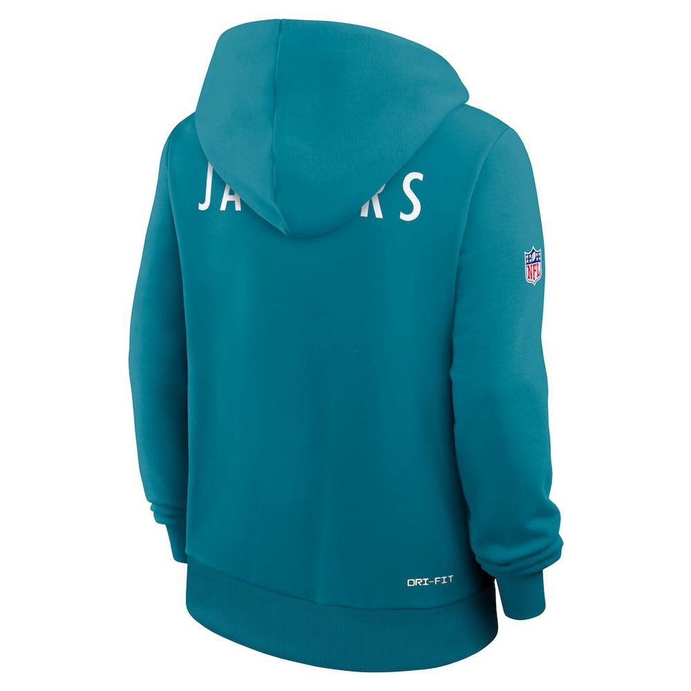 Jacksonville Jaguars Women's Throwback Sideline Standard Issue Dri-FIT Hoodie Teal | Nike for Sale