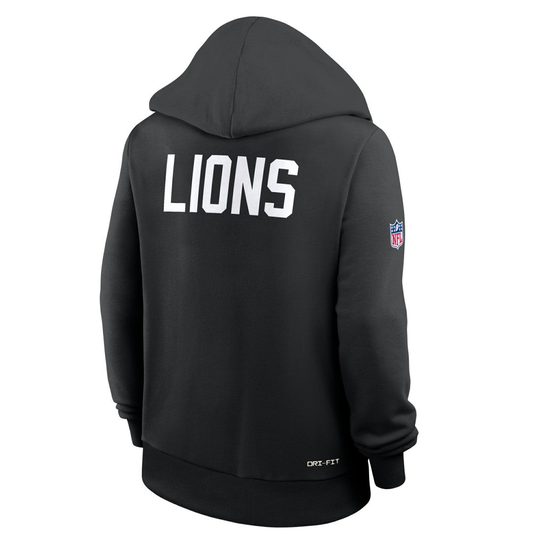 Detroit Lions Women's Throwback Sideline Standard Issue Dri-FIT Hoodie Black | Nike for Sale