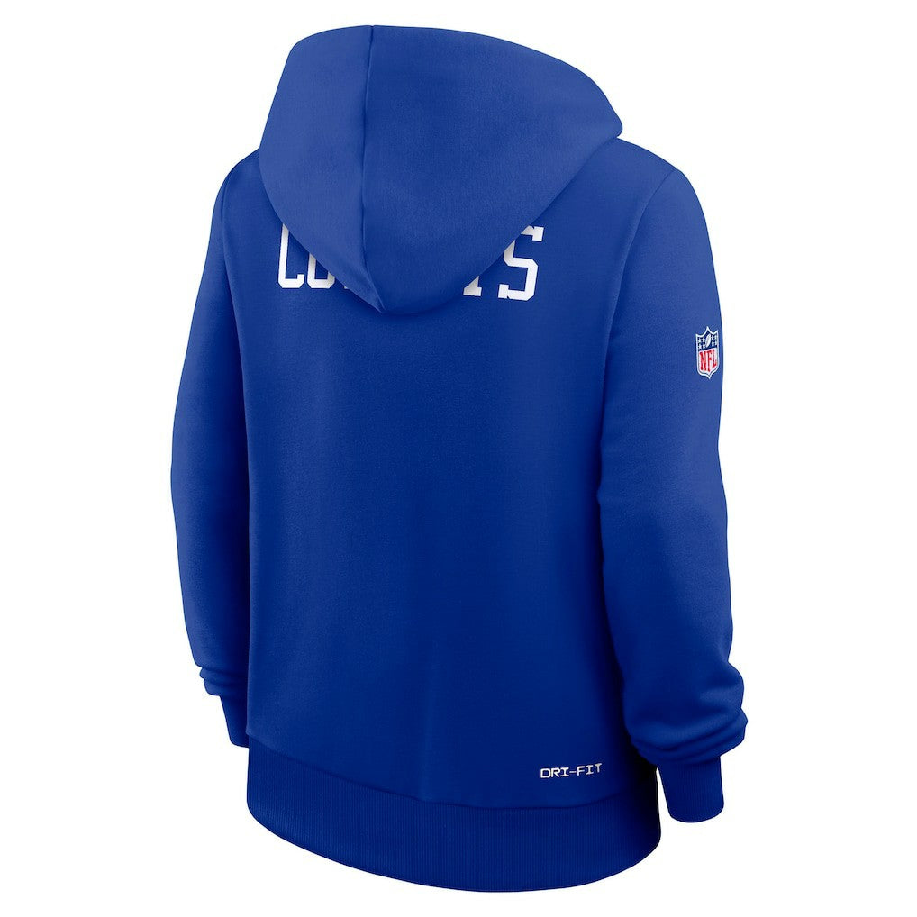 Dallas Cowboys Women's Throwback Sideline Standard Issue Dri-FIT Hoodie Royal | Nike for Sale