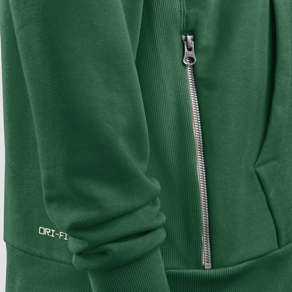 New York Jets Women's Throwback Sideline Standard Issue Dri-FIT Hoodie Kelly Green | Nike for Sale