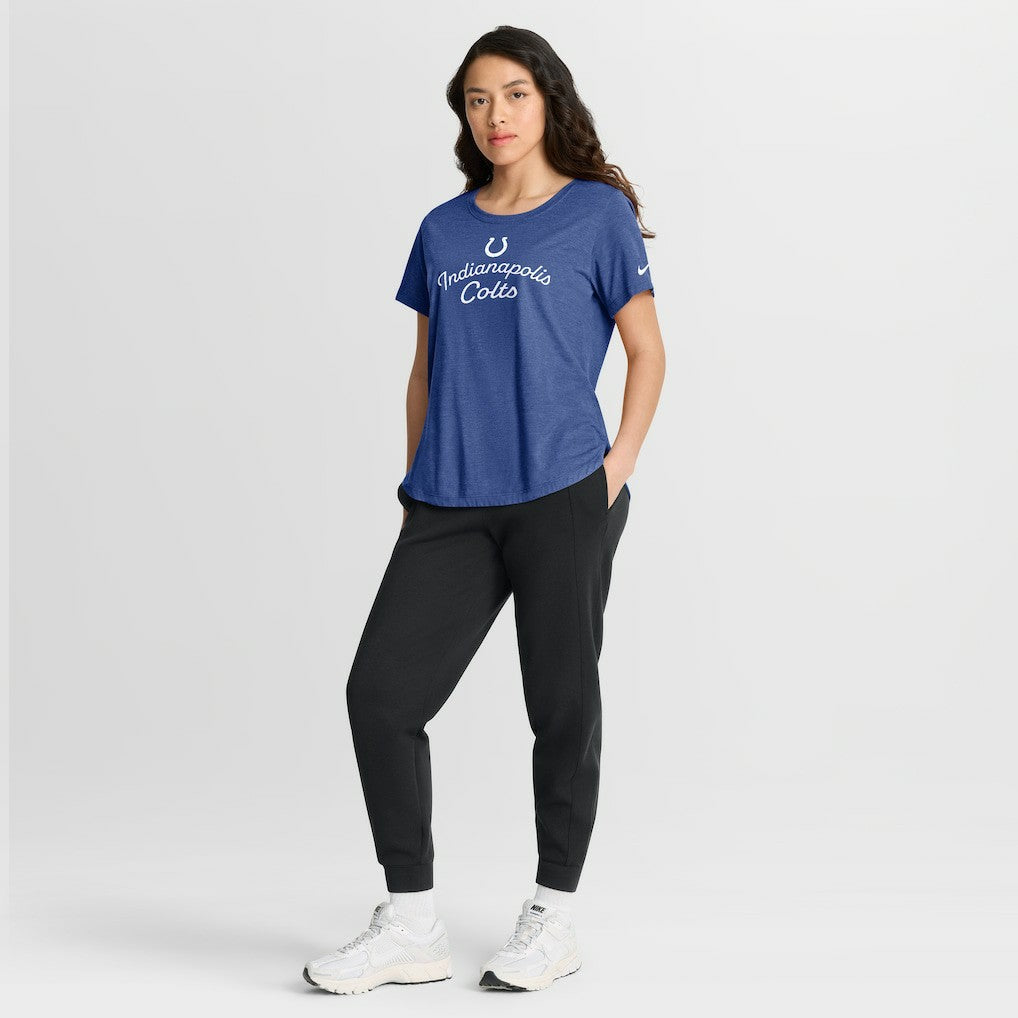 Indianapolis Colts Women's Script Tri-Blend T-Shirt Royal | Nike for Sale