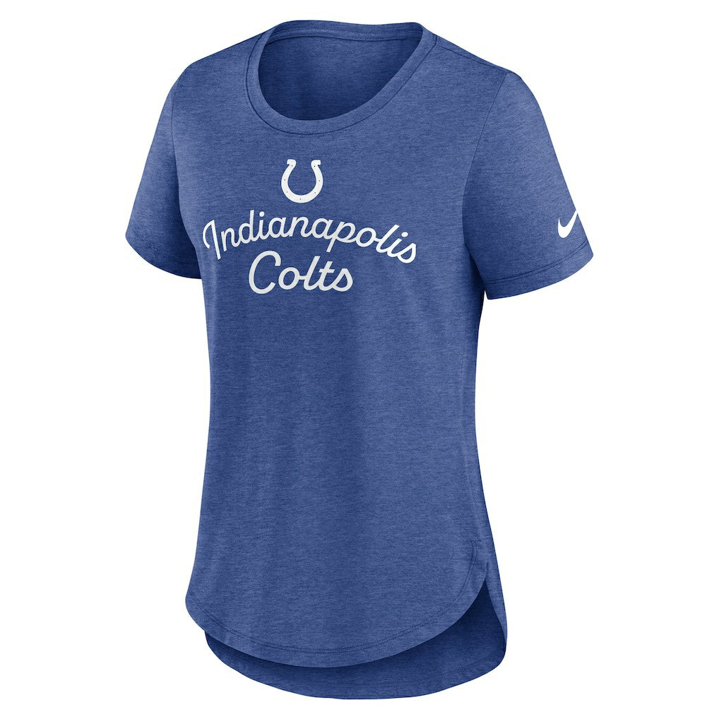Indianapolis Colts Women's Script Tri-Blend T-Shirt Royal | Nike for Sale